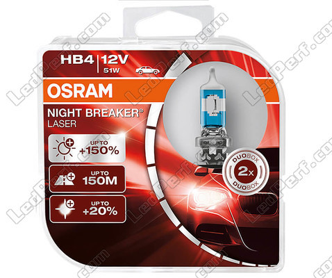 Packung mit 2 Lampen HB4 Osram Night Breaker Laser + 150% - 9006NL-HCB